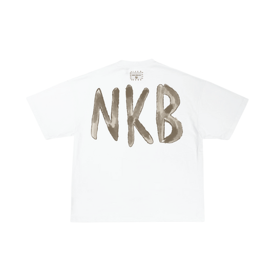 NKB "Painted" Oversized White Tee
