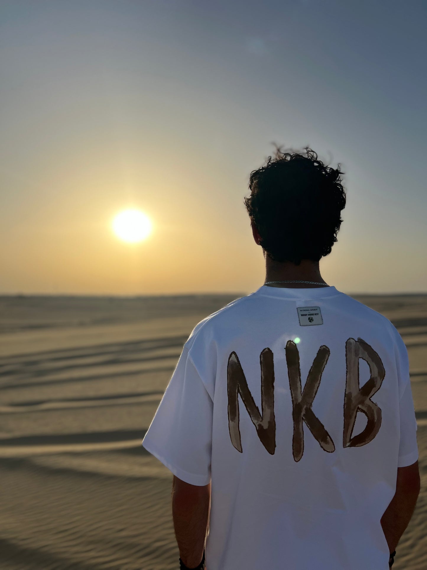 NKB "Painted" Oversized White Tee