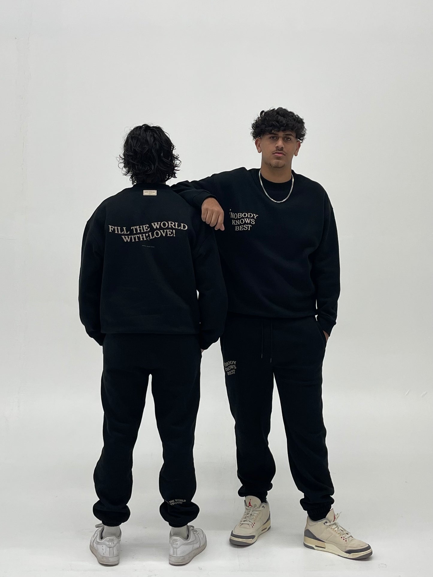 "Fill The World With Love" Black Sweater